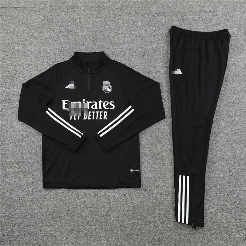 Sudadera Entrenamiento Real Madrid 2023/2024 Niño Kit Negro